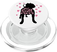 Pitbull Mamá Pitbull Amante De Los Perros Corazones Rosados PopSockets PopGrip para MagSafe