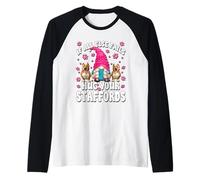 Pitbull Mom GNOME For Women Girls Funny Hug Your Dog Saying Camiseta Manga Raglan