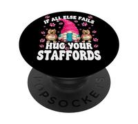 Pitbull Mom GNOME For Women Girls Funny Hug Your Dog Saying PopSockets PopGrip Adhesivo