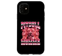 Pitbull Momma Dog Mom Día de la Madre 90 Estilo Bootleg Carcasa para iPhone 11