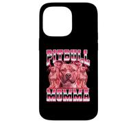 Pitbull Momma Dog Mom Día de la Madre 90 Estilo Bootleg Carcasa para iPhone 14 Pro MAX