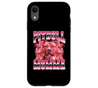 Pitbull Momma Dog Mom Día de la Madre 90 Estilo Bootleg Carcasa para iPhone XR