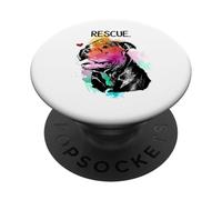 Pitbull - Perro de Rescate - Adopte No Compre PopSockets PopGrip Adhesivo