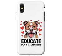 Pitbull Pittie Advocate - Educar No Discrimine Carcasa para iPhone X/XS