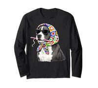 Pitbull Pittie Dog Granny - Hilo Cuadrado para Ganchillo Manga Larga