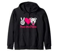 Pitbull Pittie Pit Bull Peace Love Rescue Advocate Sudadera con Capucha