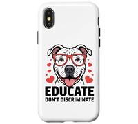 Pitbull Pittie Pit Bull Rescue - Educar No Discrimine Carcasa para iPhone X/XS