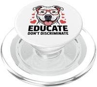 Pitbull Pittie Pit Bull Rescue - Educar No Discrimine PopSockets PopGrip para MagSafe