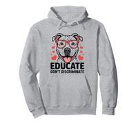 Pitbull Pittie Pit Bull Rescue - Educar No Discrimine Sudadera con Capucha