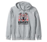 Pitbull Pittie Pit Bull Rescue - Educar No Discrimine Sudadera con Capucha