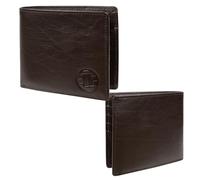 Pitbull Poway - Cartera de piel natural para hombre, con protección RFID, monedero y múltiples ranuras para tarjetas, acabado de alta calidad en caja de cartón, marrón, uniwersalny