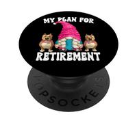 Pitbull Rescue Mom GNOME For Retired Women Retirement Plan PopSockets PopGrip Adhesivo