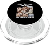 Pitbull Roba Tu Corazón Luego Tu Cama Perro Dormido Pit Bull PopSockets PopGrip para MagSafe