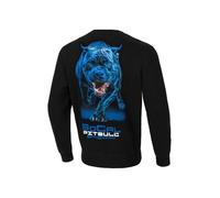 Pitbull Sudadera con Cuello Redondo para Hombre con Estampado en Azul y Estampado Deportivo, Negro, XL