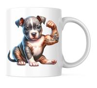 Pitbulls Americanosamo A Mi Mamá Pitbullscachorro Tazas Porcelana Taza Cerámica Taza De Café Para Café Cacao Hogar 330Ml