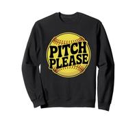 Pitch Please Funny Pun Deportes Humor Jarra Jugador Softbol Sudadera