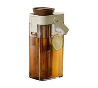 Pitcher With Lid - 1000ml Transparent Iced Tea Pitcher For Fridge | Beverage Dispenser Container For Water, Coffee, Breastmilk, And Other Liquids, Leak-Proof Design With 350-Mesh Filter