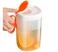 Pitchers for Drinks, 2.2L Water Pitcher with Lid, PP High-Capacity Juice Container with Anti-Scalding Handle for Fridge, Milk, Lemonade, and Water, 7.87×5.12 inches