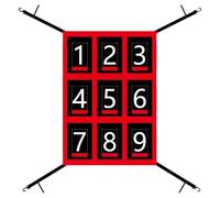 Pitching Net with Strike Zone, Softball Fielding Target Rebounder, PVC+Polyester+Nylon Softball Batting Aid, Pitching Strike Zone Target Net for Accuracy Training and Skill Development, 70x49cm