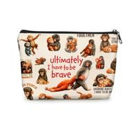 PITFEROCE Punch The Monkey - Bolsa de maquillaje para mujer, bolsa de cosméticos de macaco viral, organizador de viaje de equipo de perforación, soporte emocional para amantes de los animales, regalos