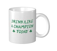 PITFS Taza de té de regalo para papá Drink Like A Champion Today, tazas de café divertidas para mujer, lindas tazas de café
