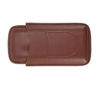 Pitillera de cuero de 3 piezas de capacidad portátil con bolsa de almacenamiento para puros al aire libre (#2)