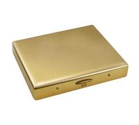 Pitillera de Latón con Capacidad para 20 Cigarrillos, Adornada con un Acabado Dorado Vintage, Diseño Compacto que cabe Fácilmente en los Bolsillos de los Pantalones o la Camisa