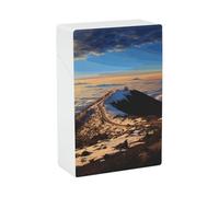 Pitillera para cigarrillos Mauna Kea Summit Sunset Extra Slim, portátil, impermeable, estilo vintage, para hombre y mujer.