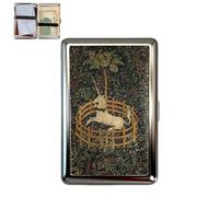 Pitillera versátil vintage, estuche versátil para tarjetas y efectivo de estilo vintage. Pitilleras de metal, se puede utilizar como caja de cigarrillos, caja para embotar (#D)