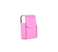 Pitilleras para Cigarrillos Mujer, 11x8x3 cm Pitillera de Piel, Elegante Porta Cigarrillos, Paquete de Cigarrillos de Bolsillo, Caja de Cigarrillos para Hombre y Mujer(Rosa Rojo)