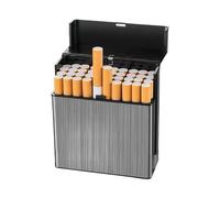 Pitilleras para hombre, caja de cigarrillos para 40 cigarrillos, caja de cigarrillos, caja de cigarrillos, caja para cigarrillos, funda para cigarrillos con cierre a presión, pitillera para mujer