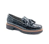 PITILLOS 10080 Mocasín Charol con Antifaz y borlas, Suela de Goma para: Mujer Color: Negro Talla: 41