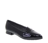 PITILLOS 10142 Bailarinas Casual Mujer Naplack Negro Tacón Grande 2 Cm Suela Goma, Negro , 38 EU