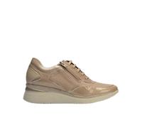 PITILLOS - 10210 Deportivos Casual Mujer con cuña, Cordones elásticos y Cremallera Lateral Mujer Color: Piedra Talla: 40
