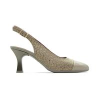 PITILLOS 10522 Zapato clásico,salón destalonado con puntera fina,tacón de aguja,piel,con suela de goma,animal print para señora