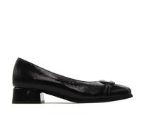 PITILLOS 10812 Zapato de salón,mercedita con tacón bajo,piel,sencillo,manoletina,charol,brillo,eslabón de adorno para señora