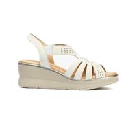 PITILLOS 11063 Sandalia DE Piel con CUÑA Mujer Blanco 36