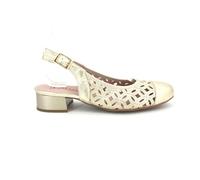 PITILLOS 11121 Sandalia Agujeros Cierre de Hebilla tacón Dorado para: Mujer Color: Oro Talla: 40