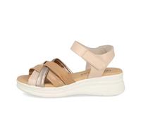 PITILLOS 11290 Sandalia Cierre Adhesivo Piel Tubular Suave cómoda para: Mujer Color: Beige Talla: 35