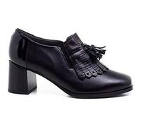 PITILLOS - 1695 Negro - Zapato de Piel, con tacón Medio, borlas, Suela de Goma, para: Mujer Color: Negro Talla:41