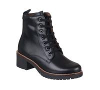 PITILLOS 20023 BOTÍN DE Piel Cordones TACÓN Mujer Negro 37