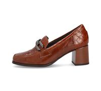 PITILLOS - 5402 Cuero - Zapato de Piel, con tacón, Suela de Goma, para: Mujer Color: Cuero Talla:39