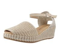 PITILLOS - 5501 Natural - Sandalia con cuña, cierre de hebilla, suela de goma, para: Mujer color: NATURAL talla:39