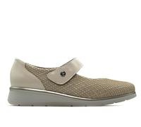PITILLOS - Bailarinas con cuña,Cierre adesivo,Suela de Goma,mocasín,Mercedita,Plantilla Extraible,Rejilla,Tela, para: Mujer Color: Crema Talla:40