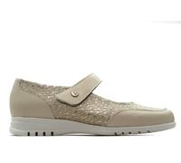 PITILLOS - Bailarinas con cuña de 3cm,Piel,Cierre adesivo,Suela de Goma,mocasín,Mercedita,Plantilla Extraible para: Mujer Color: Crema Talla:37