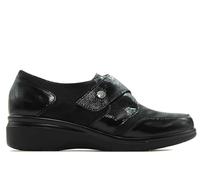 PITILLOS - Blucher,mocasín,Zapato con Tira adesiva,Casual,Piel y Tela,Plantilla Extraible,Deportivo,Sneaker para: Mujer Color: Negro Talla:40