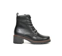 Pitillos - Botín para Mujer 20023 en Piel Negro Ajuate Cordón y Cremallera