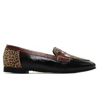 PITILLOS - Mocasín de Punta Fina,Mercedita,Piel,tacón bajo,Sencillo,manoletina,Animal Print,Leopardo,Charol para: Mujer Color: Negro Talla:39
