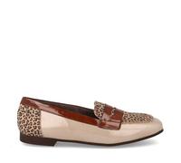 PITILLOS - Mocasín de Punta Fina,Mercedita,Piel,tacón bajo,Sencillo,manoletina,Animal Print,Leopardo,Charol para: Mujer Color: Piedra Talla:39