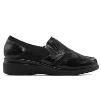 PITILLOS - Mocasín,Zapato de cuña,Gomas en los Lados,Suela de Goma,Plantilla Extraible,clásico,Piel y Tela para: Mujer Color: Negro Talla:37